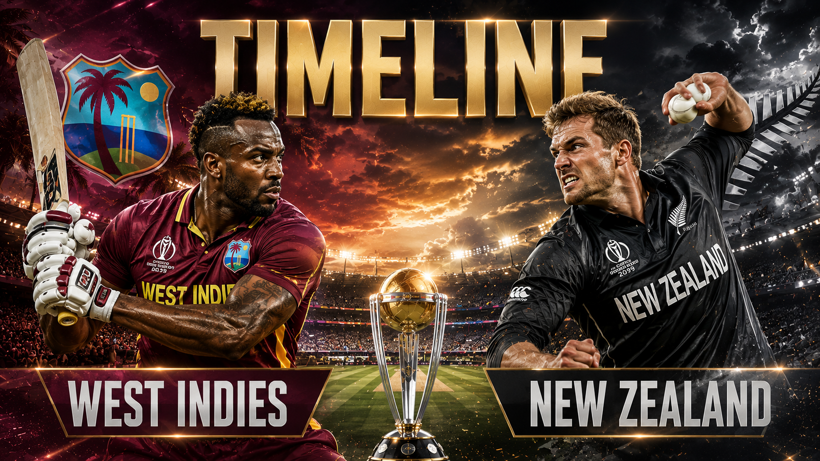 West Indies Cricket Team Vs New Zealand National Cricket Team Timeline